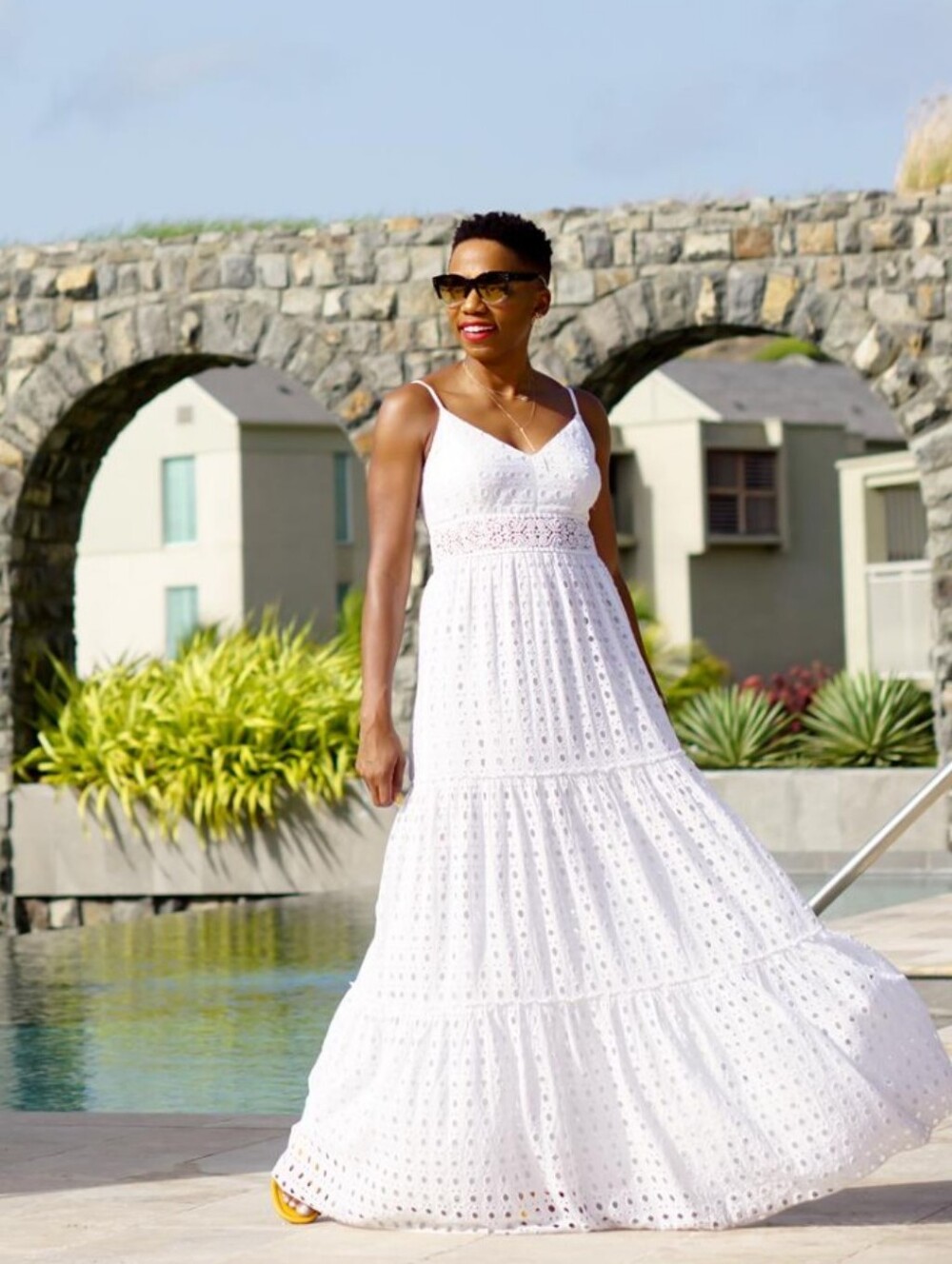 Lilly Pulitzer Melody White Eyelet Lace Tiered Maxi Dress Size 00